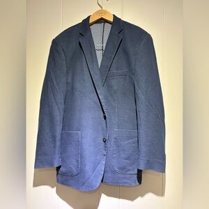 Johnston and Murphy knit navy blazer large